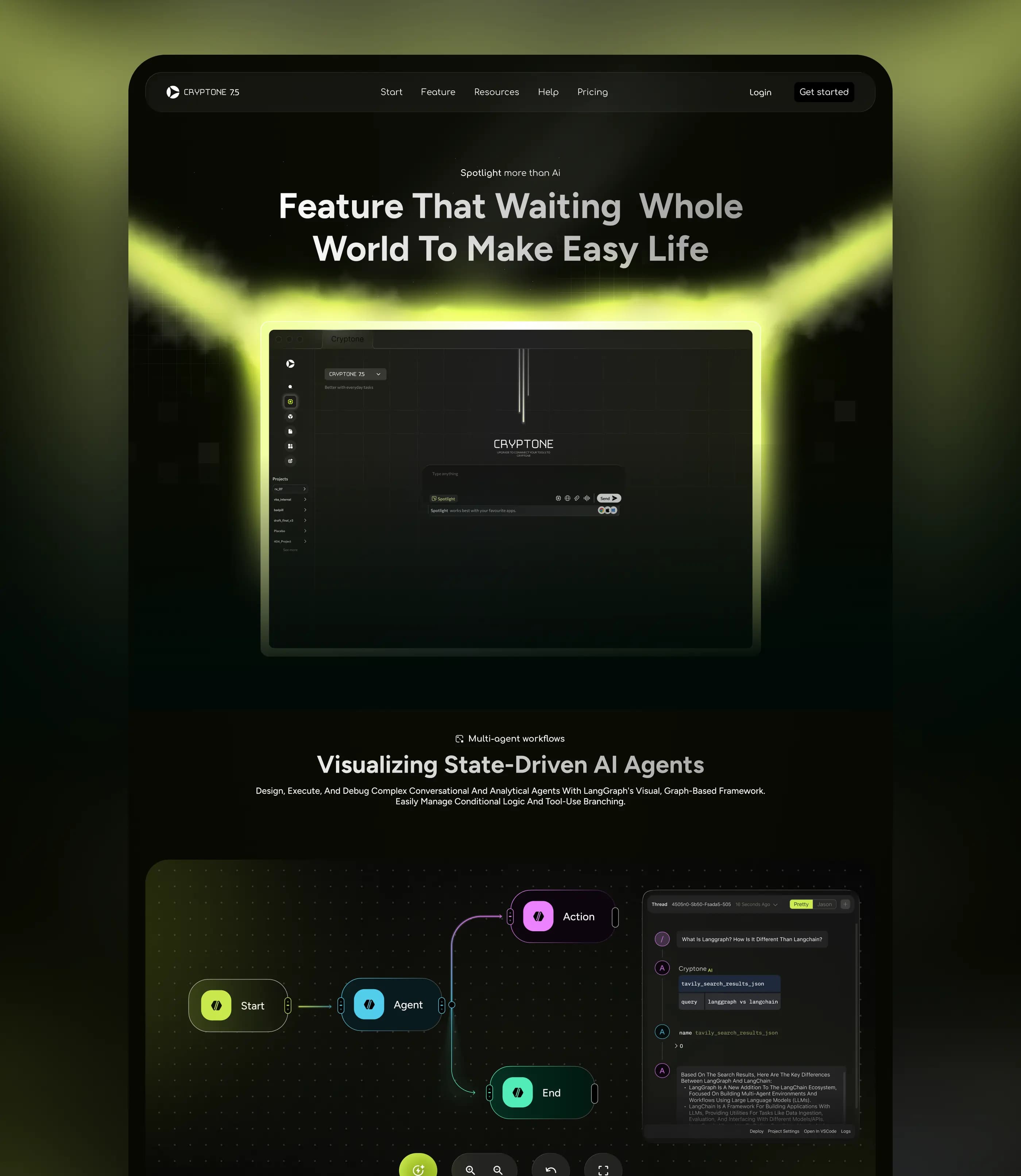 Cryptone ai - landing page